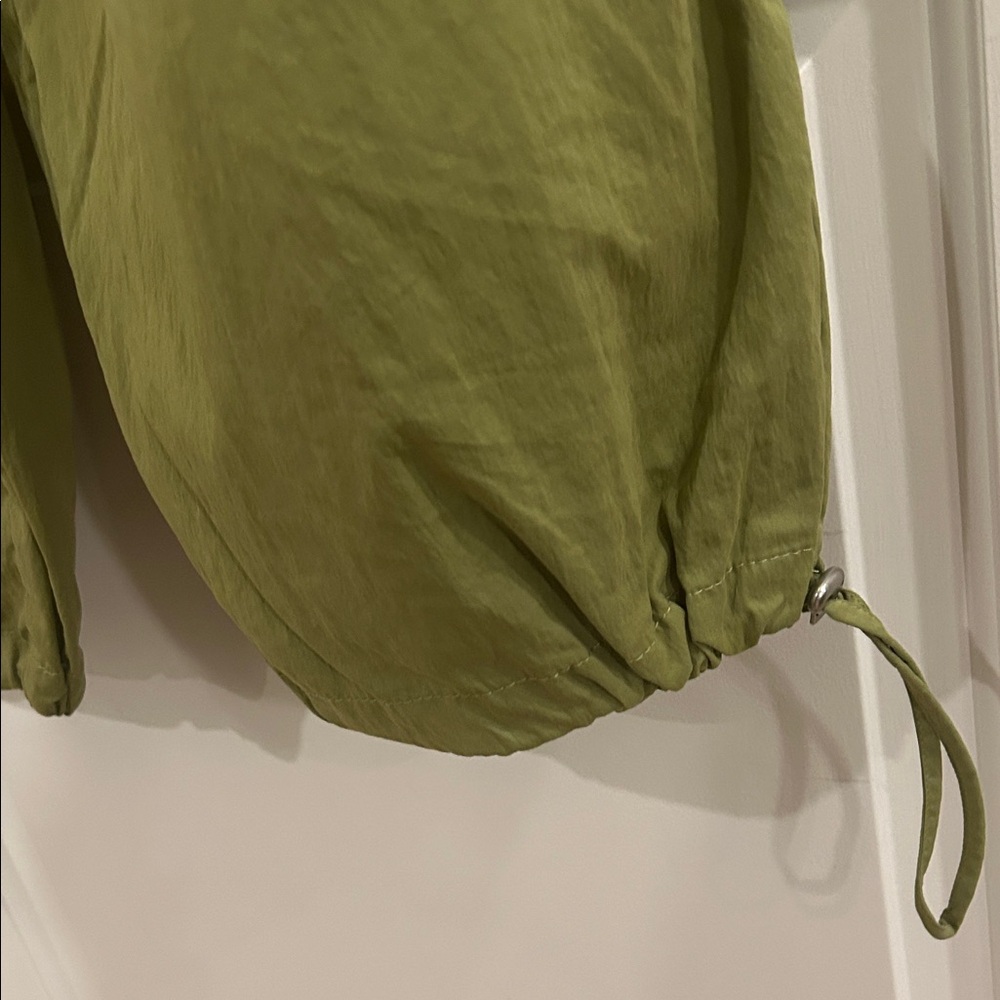 Y2K Green Cargo Utility Parachute Pants - Picture 3 of 5